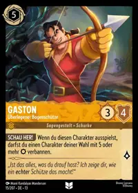 Gaston - Überlegener Bogenschütze 015 – Angriff der Ranke!, Lorcana-Karte Deutsch