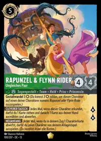 Rapunzel & Flynn Rider - Ungleiches Paar 100 – Angriff der Ranke!, Lorcana-Karte Deutsch
