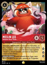 Meilin Lee - Beliebter Roter Panda 125 – Angriff der Ranke!, Lorcana-Karte Deutsch
