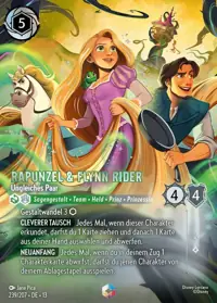 Rapunzel & Flynn Rider - Ungleiches Paar 239/207 – Angriff der Ranke!, Lorcana-Karte Deutsch
