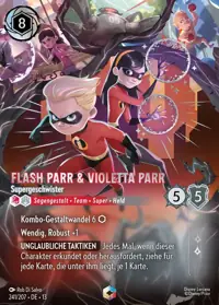 Flash Parr & Violetta Parr - Supergeschwister 241/207 – Angriff der Ranke!, Lorcana-Karte Deutsch