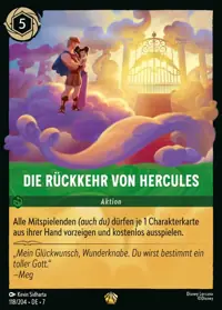 Die Rückkehr von Hercules 118 – Archazias Insel, Lorcana-Karte Deutsch