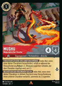 Mushu - Majestätischer Drache 137 – Archazias Insel, Lorcana-Karte Deutsch