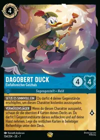 Dagobert Duck - Einfallsreicher Geizhals 154 – Archazias Insel, Lorcana-Karte Deutsch