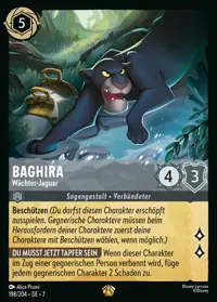 Baghira - Wächter-Jaguar 198 – Archazias Insel, Lorcana-Karte Deutsch