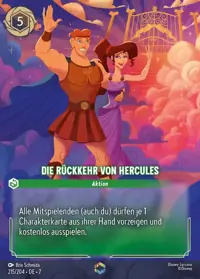 Die Rückkehr von Hercules 215/204 – Archazias Insel, Lorcana-Karte Deutsch