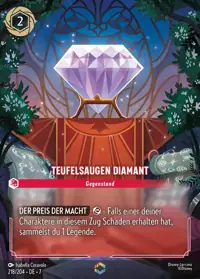 Teufelsaugen Diamant 218/204 – Archazias Insel, Lorcana-Karte Deutsch