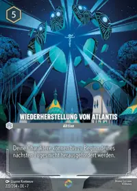 Wiederherstellung von Atlantis 222/204 – Archazias Insel, Lorcana-Karte Deutsch