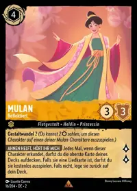 Mulan - Reflektiert 016 – Aufstieg der Flutgestalten, Lorcana-Karte Deutsch