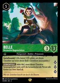 Belle - Versteckte Bogenschützin 072 – Aufstieg der Flutgestalten, Lorcana-Karte Deutsch