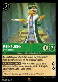 Prinz John - Der Gierigste 089 – Aufstieg der Flutgestalten, Lorcana-Karte Deutsch