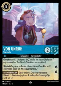 Von Unruh - Standuhr 142 – Aufstieg der Flutgestalten, Lorcana-Karte Deutsch
