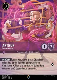Arthur - Zauberlehrling 207/204 – Aufstieg der Flutgestalten, Lorcana-Karte Deutsch