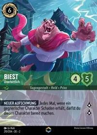 Biest - Unerbittlich 210/204 – Aufstieg der Flutgestalten, Lorcana-Karte Deutsch
