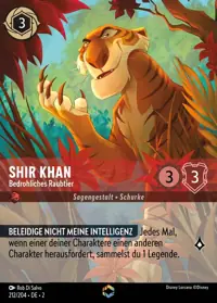 Shir Khan - Bedrohliches Raubtier 212/204 – Aufstieg der Flutgestalten, Lorcana-Karte Deutsch