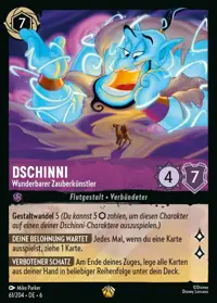 Dschinni - Wunderbarer Zauberkünstler 061 – Azurblaues Meer, Lorcana-Karte Deutsch