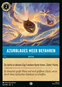 Azurblaues Meer befahren 163 – Azurblaues Meer, Lorcana-Karte Deutsch