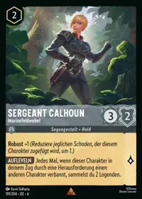 Sergeant Calhoun - Marinefeldwebel 191 – Azurblaues Meer, Lorcana-Karte Deutsch