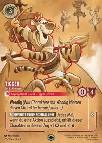 Tigger - Im Krähennest 215/204 – Azurblaues Meer, Lorcana-Karte Deutsch