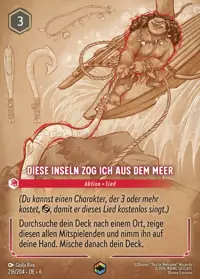 Diese Inseln zog ich aus dem Meer 216/204 – Azurblaues Meer, Lorcana-Karte Deutsch