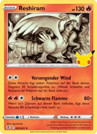Reshiram 002/025 – Celebrations (CEL), Pokémon-Karte Deutsch