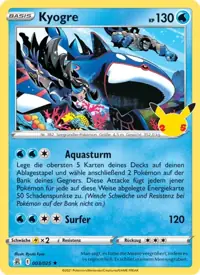 Kyogre 003/025 – Celebrations (CEL), Pokémon-Karte Deutsch