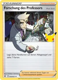 Forschung des Professors (Prof. Eich) 023/025 – Celebrations (CEL), Pokémon-Karte Deutsch