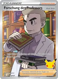 Forschung des Professors (Prof. Eich) 024/025 – Celebrations (CEL), Pokémon-Karte Deutsch