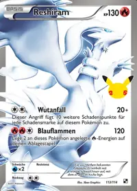 Reshiram 113/114 – Celebrations Klassische Kollektion (CEL:CC), Pokémon-Karte Deutsch