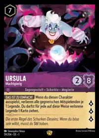Ursula - Machtgierig 059 – Das erste Kapitel, Lorcana-Karte Deutsch