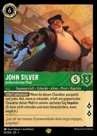John Silver - Außerirdischer Pirat 082 – Das erste Kapitel, Lorcana-Karte Deutsch