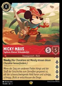 Micky Maus - Tapferes Kleines Schneiderlein 115 – Das erste Kapitel, Lorcana-Karte Deutsch