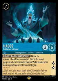 Hades - Höllischer Intrigant 147 – Das erste Kapitel, Lorcana-Karte Deutsch