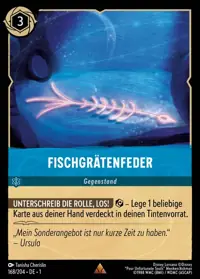 Fischgrätenfeder 168 – Das erste Kapitel, Lorcana-Karte Deutsch