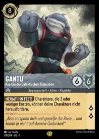 Gantu - Kapitän der Galaktischen Föderation 178 – Das erste Kapitel, Lorcana-Karte Deutsch
