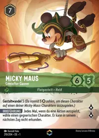Micky Maus - Gewiefter Gauner 210/204 – Das erste Kapitel, Lorcana-Karte Deutsch