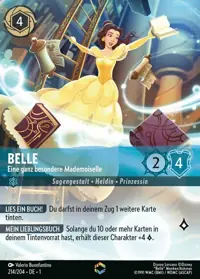 Belle - Eine ganz besondere Mademoiselle 214/204 – Das erste Kapitel, Lorcana-Karte Deutsch