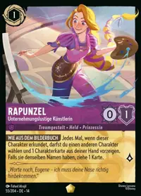 Rapunzel - Unternehmungslustige Künstlerin 055 – Die Stadt Hyperia, Lorcana-Karte Deutsch