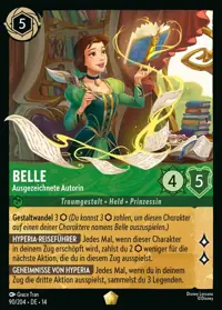 Belle - Ausgezeichnete Autorin 090 – Die Stadt Hyperia, Lorcana-Karte Deutsch