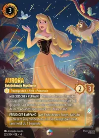 Aurora - Entzückende Musikerin 223/204 – Die Stadt Hyperia, Lorcana-Karte Deutsch
