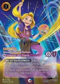 Rapunzel - Unternehmungslustige Künstlerin 226/204 – Die Stadt Hyperia, Lorcana-Karte Deutsch