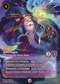 Merlin - Zutiefst neugierig 227/204 – Die Stadt Hyperia, Lorcana-Karte Deutsch