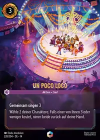 Un Poco Loco 228/204 – Die Stadt Hyperia, Lorcana-Karte Deutsch