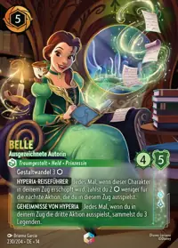 Belle - Ausgezeichnete Autorin 230/204 – Die Stadt Hyperia, Lorcana-Karte Deutsch