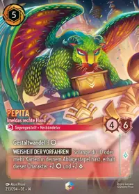 Pepita - Imeldas rechte Hand 233/204 – Die Stadt Hyperia, Lorcana-Karte Deutsch