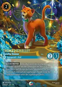 Thomas O’Malley - Gewiefter Streuner 235/204 – Die Stadt Hyperia, Lorcana-Karte Deutsch