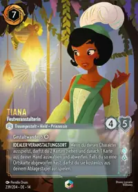 Tiana - Festveranstalterin 239/204 – Die Stadt Hyperia, Lorcana-Karte Deutsch