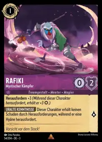 Rafiki - Mystischer Kämpfer 054 – Die Tintenlande, Lorcana-Karte Deutsch