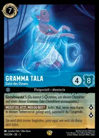 Gramma Tala - Geist des Ozeans 143 – Die Tintenlande, Lorcana-Karte Deutsch