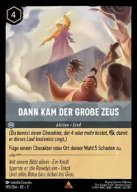 Dann kam der große Zeus 195 – Die Tintenlande, Lorcana-Karte Deutsch